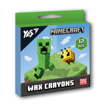 Набір кольорових воскових олівців YES Minecraft 590142 12 кольорів