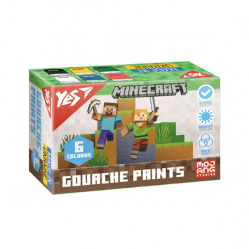 Гуаш YES Minecraft 230405 6 кольорів