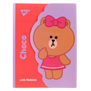 Папка-органайзер із клапаном на липучці A4 YES Line Friends Choco 492110
