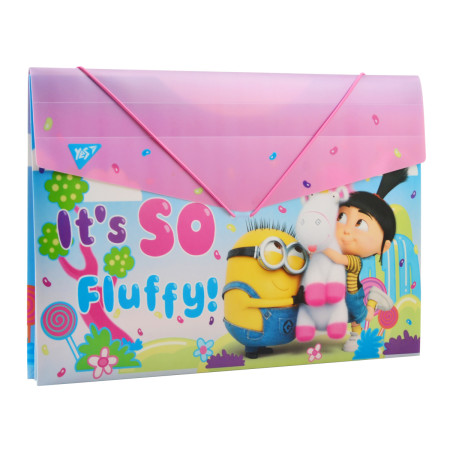 Папка на резинці A4 YES Minions Fluffy 491684 24,5х32 см