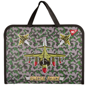 Папка-портфель на блискавці FC YES Military 492243 26х35х3 см