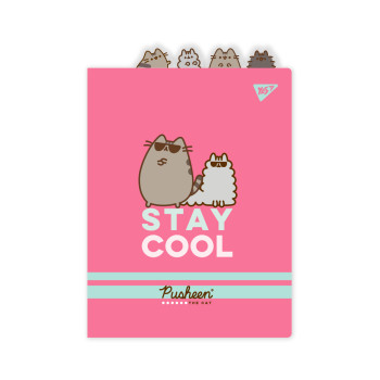 Папка-куточок з фігурними роздільниками А4 YES Pusheen 492184 23.5х32.5 см