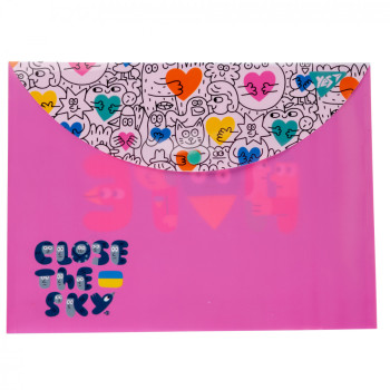 Папка-конверт на кнопці А4 YES Stand with Ukraine 492165 33х24 см