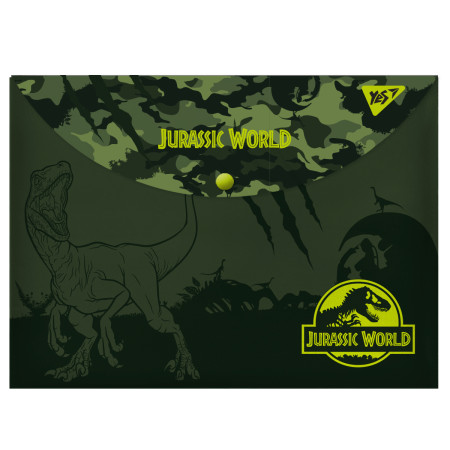 Папка-конверт на кнопці А4 YES Jurassic World 491739 33х24 см