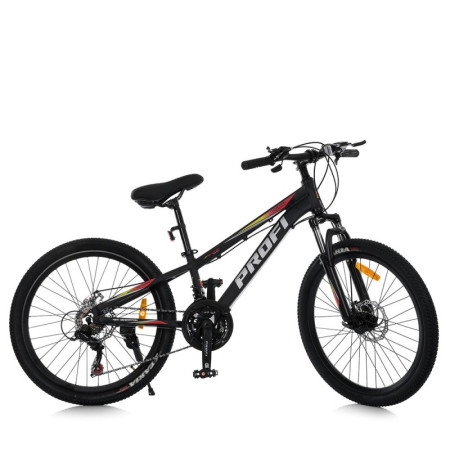 Велосипед дитячий Profi Shimano MTB-2401-2 24 дюйми чорний