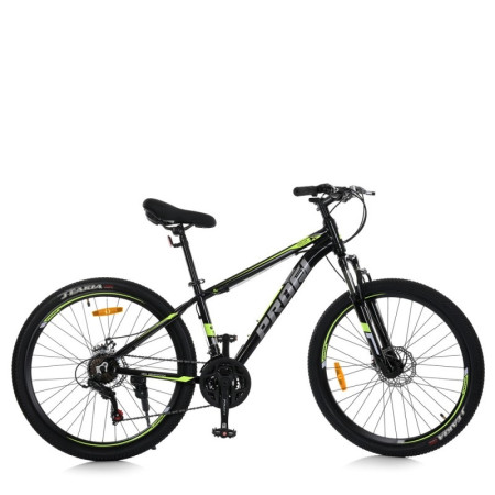 Велосипед дитячий Profi Shimano MTB-2602-4 26 дюймів чорний із салатовим