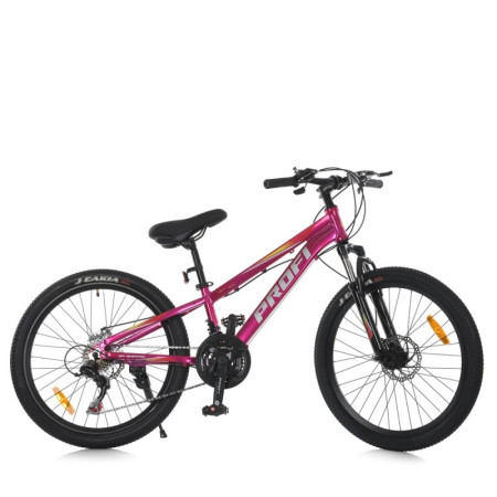 Велосипед дитячий Profi Shimano MTB-2401-3 24 дюйми фуксія