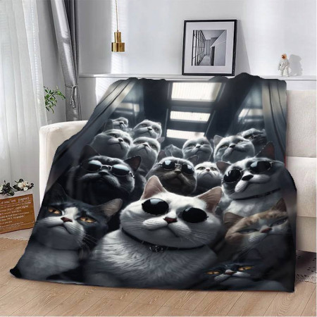 Плед 3D Котяча Мафія 20222476_B 12334 135х160 см
