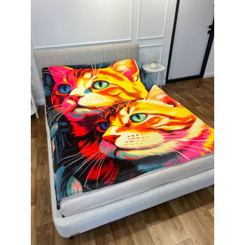 Плед 3D Картина котиків 2991_A 13452 160х200 см