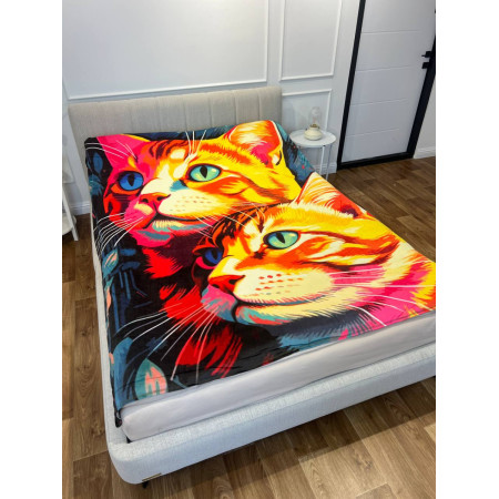Плед 3D Картина котиків 2991_A 13452 160х200 см