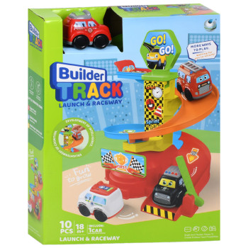 Дитячий ігровий гараж-автотрек 099-1(Red) машинка 7,5 см, 10 деталей