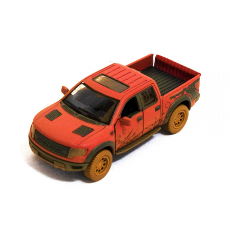 Дитяча модель машинки пікап Ford F-150 SVT Raptor-Supercrew Muddy Kinsmart KT5365WY інерційна, 1:46 Дитяча модель машинки пікап Ford F-150 SVT Raptor-Supercrew Muddy Kinsmart KT5365WY інерційна, 1:46