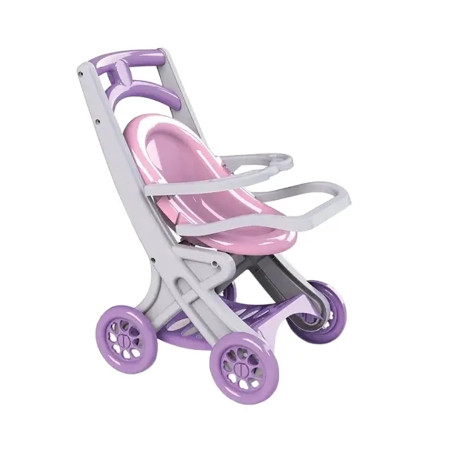 Коляска для ляльок з шезлонгом Doloni Toys 0122/04 Сіро-рожева Коляска для ляльок з шезлонгом Doloni Toys 0122/04 Сіро-рожева