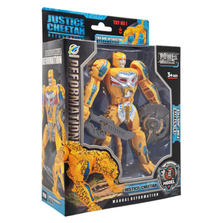 Дитячий робот-трансформер Justice Cheetah 168-85(Yellow) робот-гепард