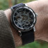 Чоловічий механічний годинник Winner Black Textile Classic, 2 ремінці Чоловічий механічний годинник Winner Black Textile Classic, 2 ремінці