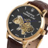 Чоловічий механічний годинник Besta Skeleton Gold Black Dial Чоловічий механічний годинник Besta Skeleton Gold Black Dial
