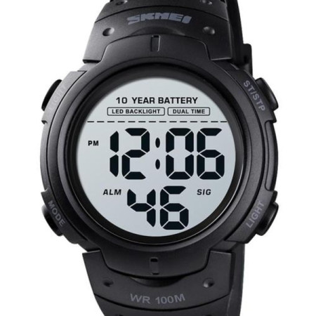 Чоловічий спортивний тактичний годинник Skmei Neon 10 Bar Black Чоловічий спортивний тактичний годинник Skmei Neon 10 Bar Black