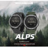Чоловічий водостійкий спортивний тактичний з компасом годинник North Edge Alps Black з компасом, 2 ремінці