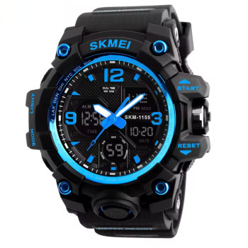 Чоловічий водостійкий спортивний тактичний годинник Skmei Hamlet Blue 1155B