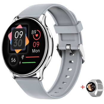 Розумний смарт годинник Smart Melisia Silver Rubber, 2 ремінці